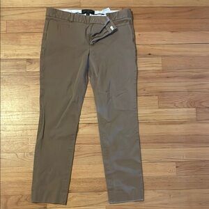 Khaki Chino Pants with Straight Leg and Belt Loops